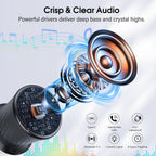 Altavoz de ducha Bluetooth, altavoz portátil impermeable IPX5 con ventosa, mini altavoz Bluetooth 5.3 de graves profundos con micrófono integrado, tiempo de reproducción de 8 horas para baño