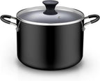 Cook N Home Olla antiadherente de 8 cuartos con tapa, ollas grandes para