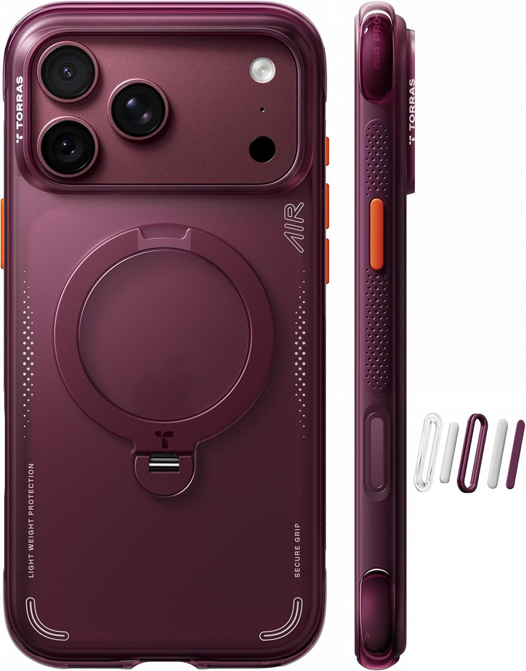 TORRAS Q3 Air - Funda para iPhone 18 Pro Max, soporte magnético 360, color