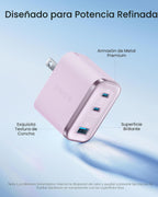 Anker Nano 70W Max Cargador Rápido de 3 Puertos USB-C, cargador tipo C de carga