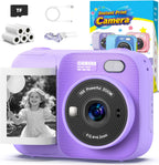 Cámara de impresión instantánea para niños con 5 rollos de papel de impresión, cámara HD 1080P, cámara portátil recargable para selfies, regalos de cumpleaños de Navidad, juguetes para niños y niñas