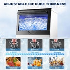 Máquina comercial del fabricante de hielo de 90LBS/24H debajo de la