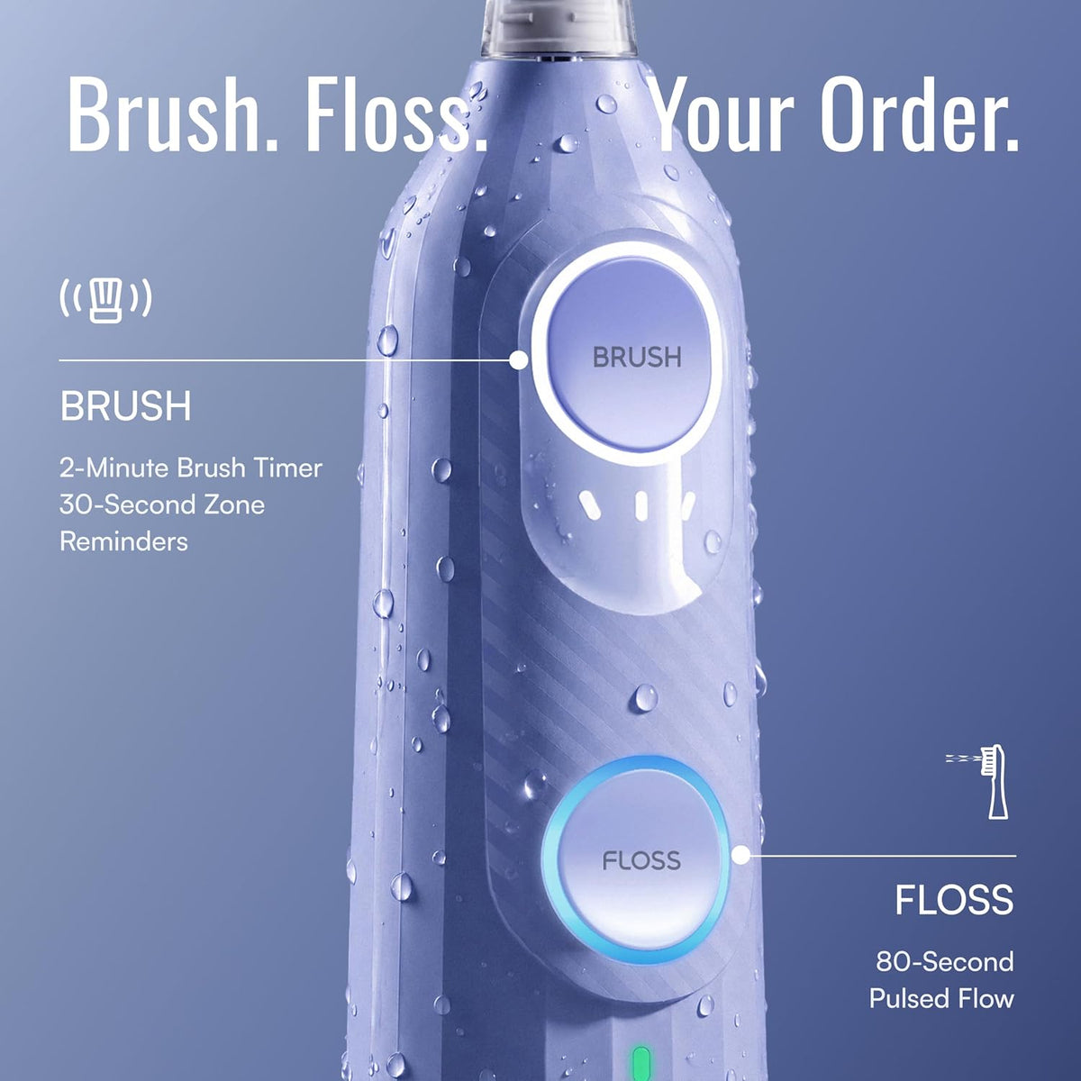 Soocas NEOS II SE - Cepillo de dientes eléctrico 2 en 1 con hilo dental de