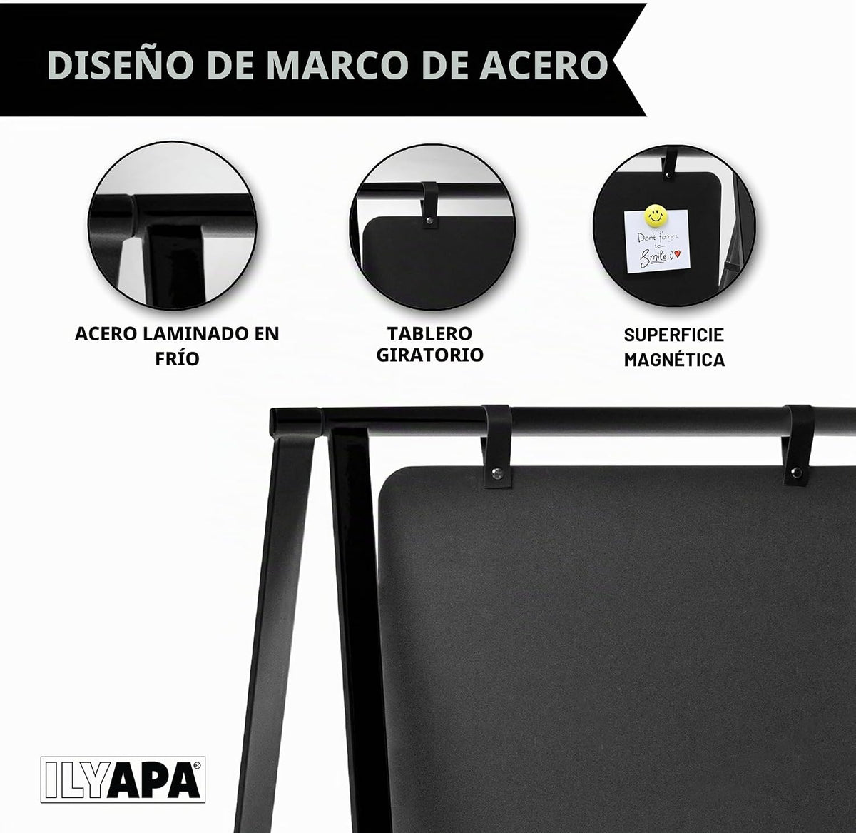 Ilyapa Cartel Metálico en A, Pizarrón para Acera - 24 x 30 in Exterior