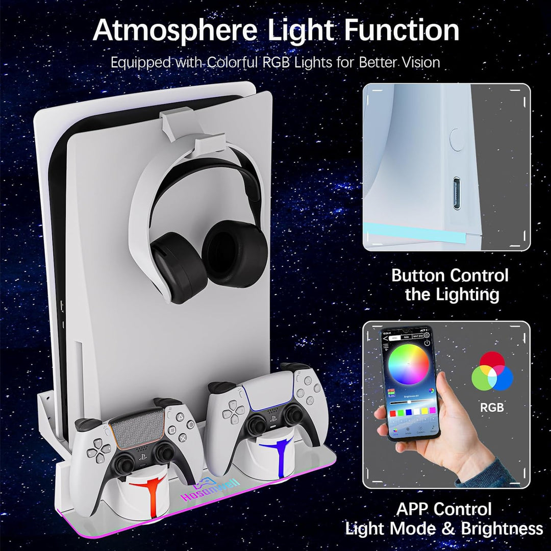 Hosanwell Kit de montaje en pared PS5 con estación de