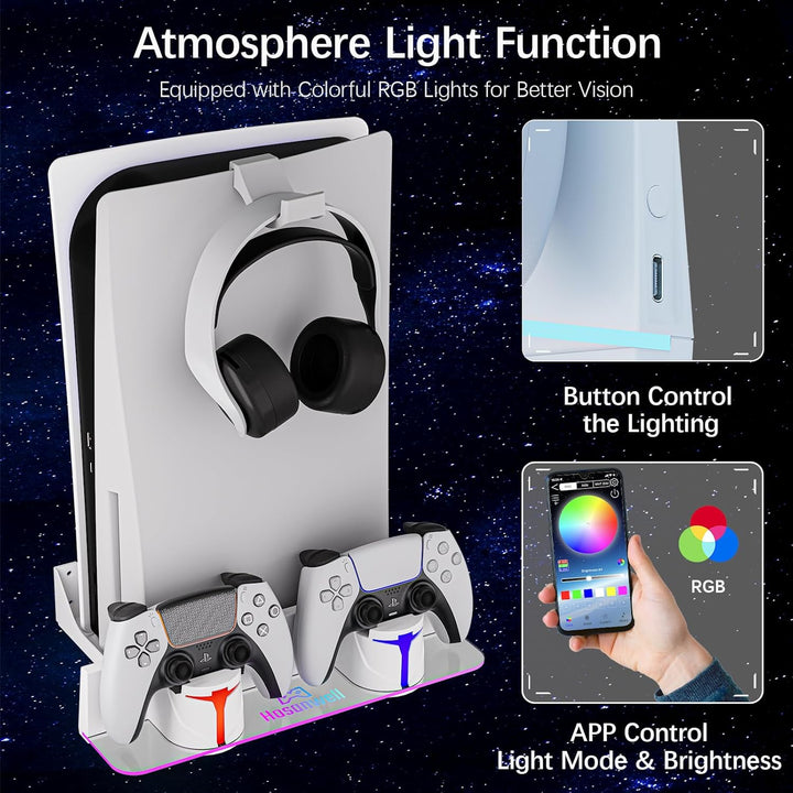 Hosanwell Kit de montaje en pared PS5 con estación de
