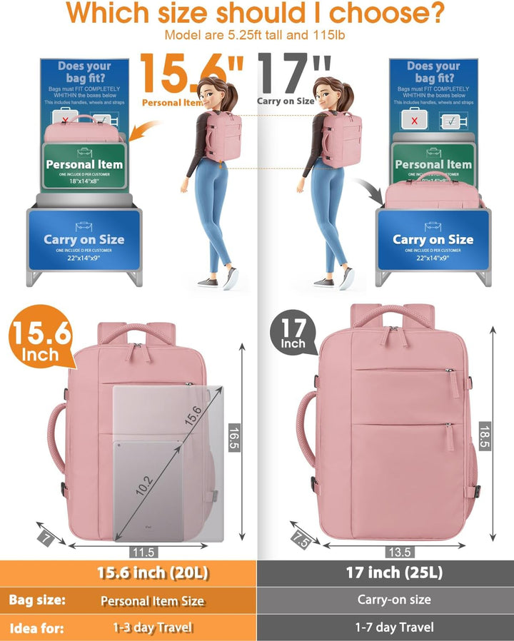 Mochila de viaje Capolo para mujeres y hombres, mochila impermeable...