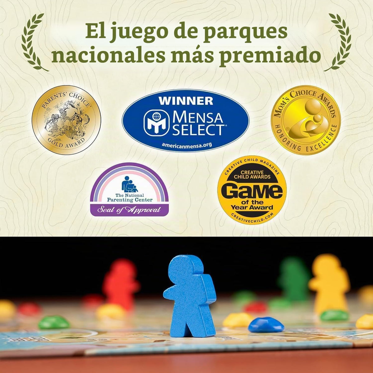 Underdog Games Trekking The National Parks - Juego de mesa familiar galardonado para niños de 12 años en adelante, fácil de aprender, actividades divertidas para 1 a 5 jugadores, ideal para vinculación familiar y para amantes de los parques nacionales
