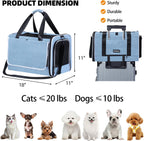 Transportador para gatos para viajes, lado suave, carga superior, cortina