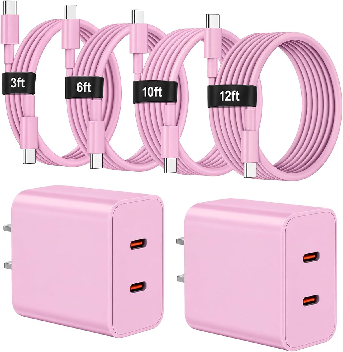 Cargador tipo C súper rápido para Samsung, cargador USB C de doble puerto