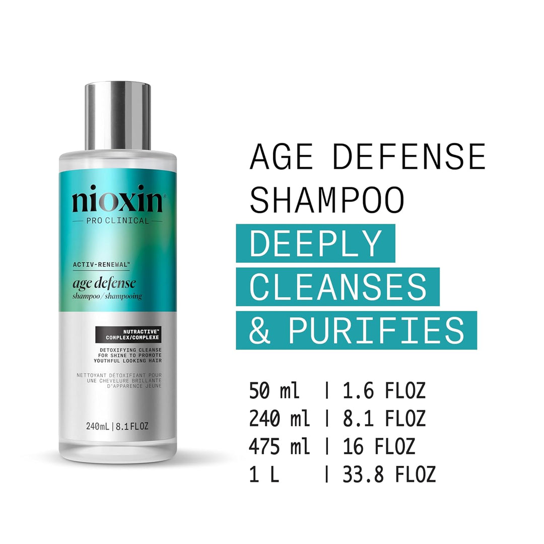Nioxin Age Defense Shampoo for Aging Hair | Detox Scalp Cleanser wi...