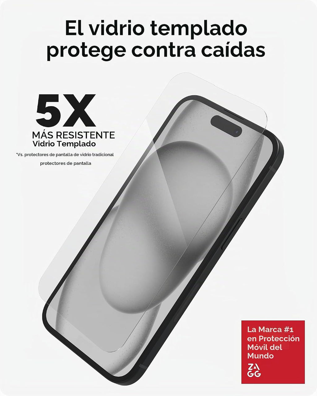 ZAGG Protector de pantalla Glass Elite para iPhone 15