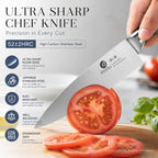 imarku - Juego de 14 cuchillos, elegante juego de cubiertos de cocina minimalistas blancos