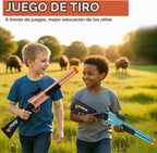 Rifle de francotirador de juguete de doble barril, pistola de juguete de espuma suave para niños de 8 a 12 años, jóvenes, adolescentes, niños, niñas, adultos, pistolas de dardos geniales para cumpleaños, Halloween, Navidad, juego de disparos al aire libre