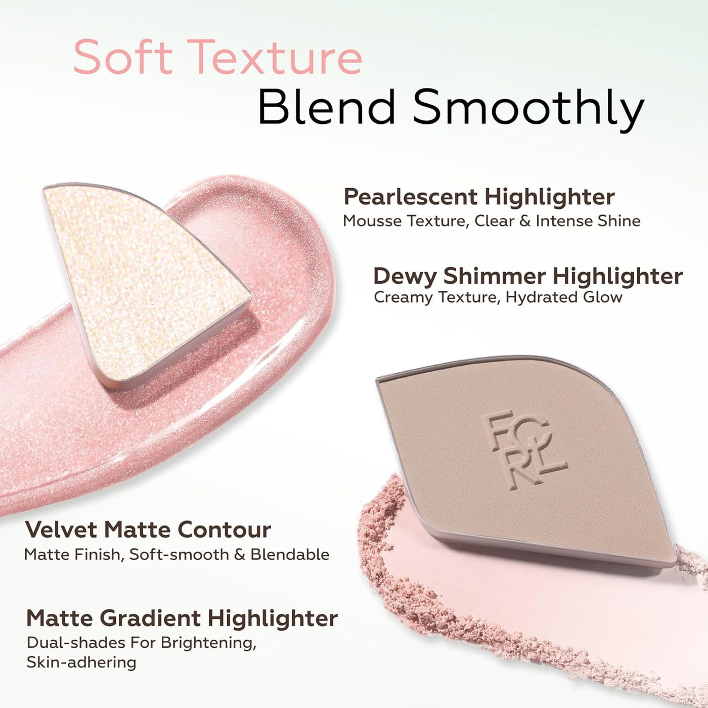 FOCALLURE Juego de 4 piezas de maquillaje con paleta de contornos d...