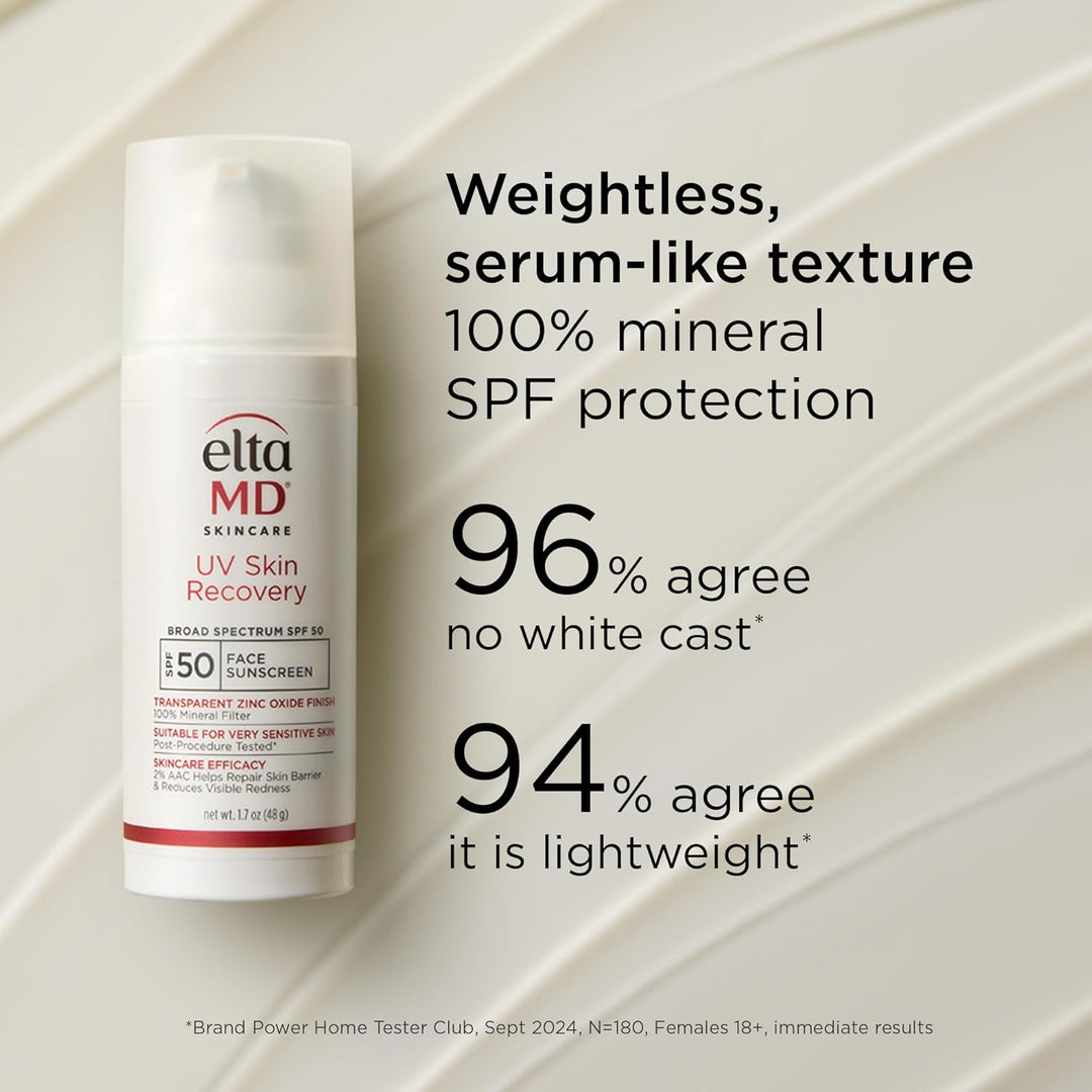 EltaMD Protector solar facial UV para recuperación de la piel con ó...