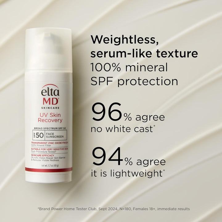 EltaMD Protector solar facial UV para recuperación de la piel con ó...