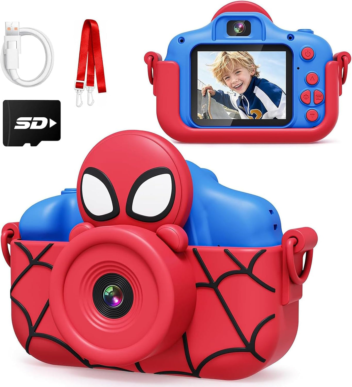 Juguetes de araña con cámara para niños de 3 a 8 años, cámara selfie para