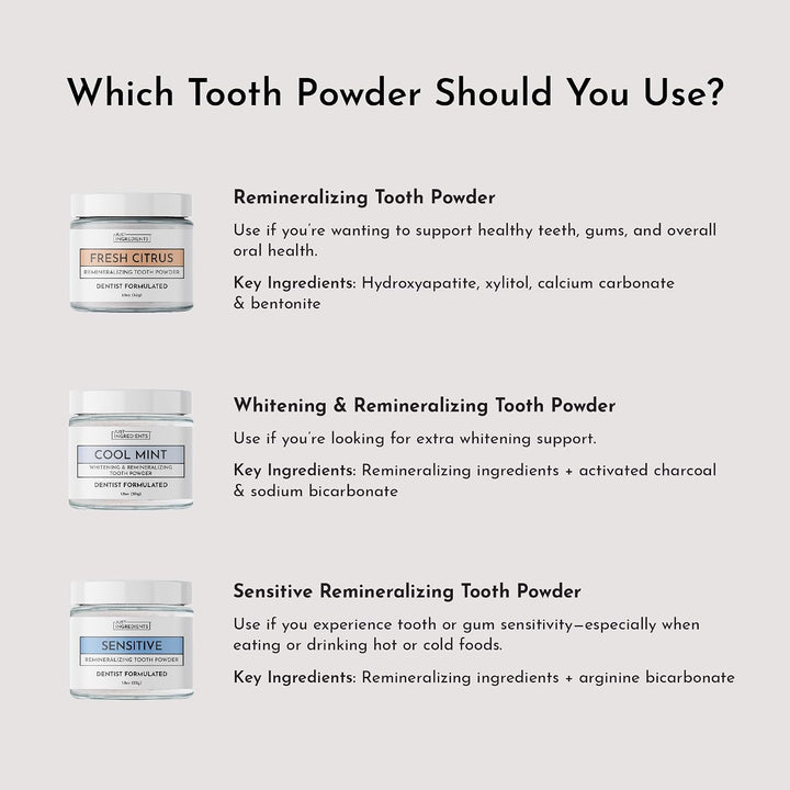 Polvo dental remineralizante \u2013 Cuidado oral sin flúor \u2013 L...