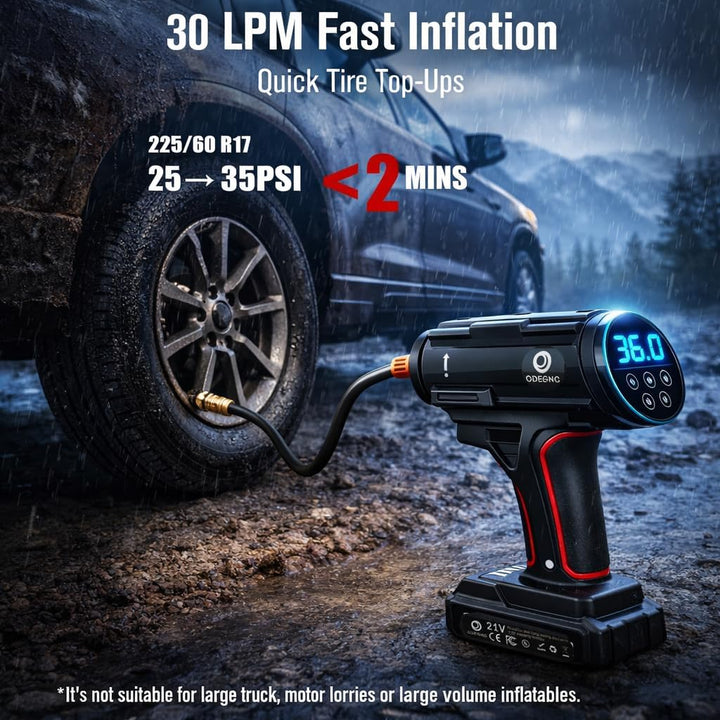 Compresor de aire inalámbrico 160PSI Inflador de neumáticos portáti...