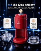Máquina eléctrica de hielo afeitado, máquina profesional de cono de nieve con ajustes de grosor ajustables, motor de alta eficiencia de 135 W, trituradora de hielo portátil para hielo esponjoso