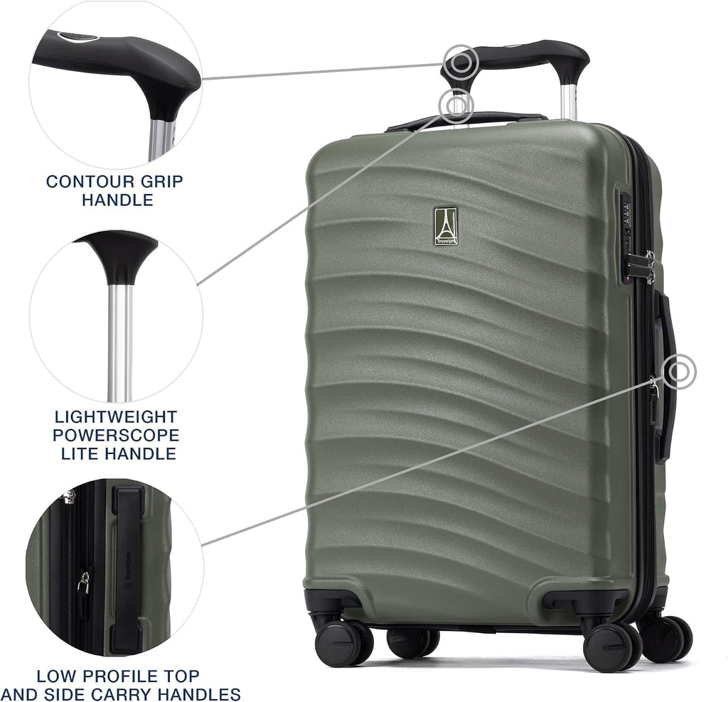 Travelpro Maxlite Air V2 - Bolso de mano extensible rígido, verde, 20
