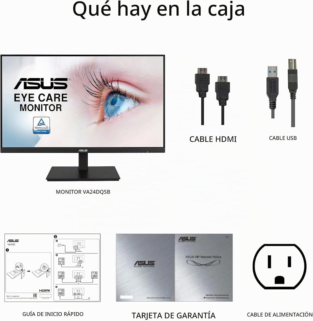 ASUS Monitor 1080P de 24 pulgadas (VA24DQSB) - Full HD, IPS, 75 Hz,...