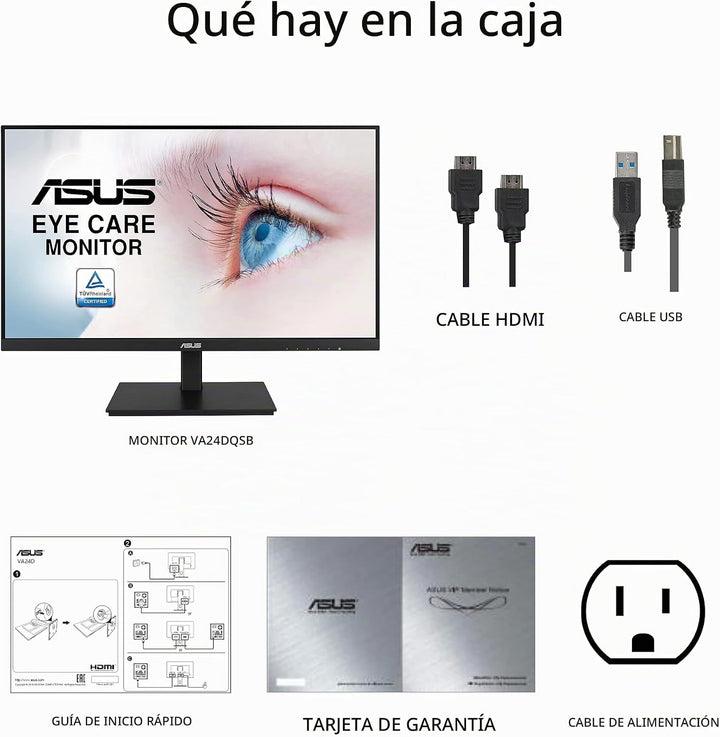 ASUS Monitor 1080P de 24 pulgadas (VA24DQSB) - Full HD, IPS, 75 Hz,...