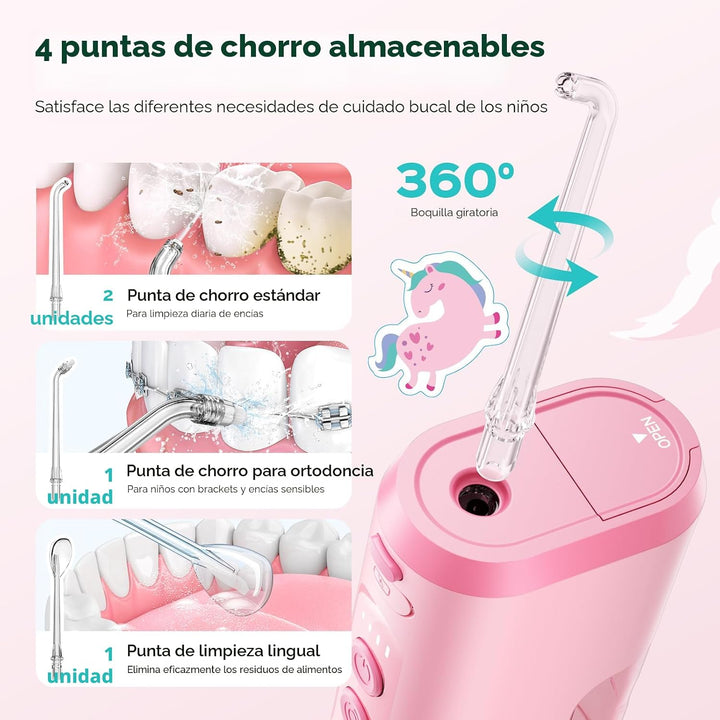 COSLUS - Irrigador de agua portátil para niños: 4 modos suaves para...