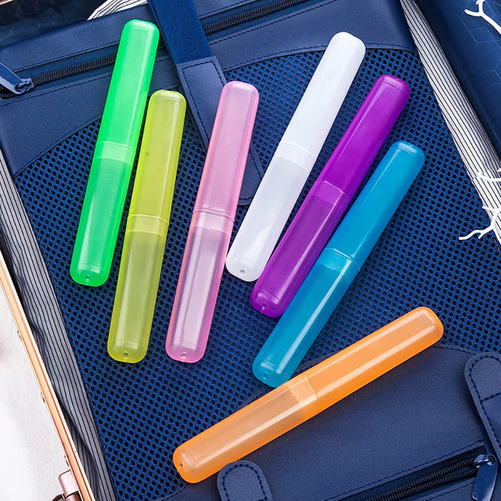 Hedume Estuche para cepillos de dientes de viaje de 35 piezas, 7 co...
