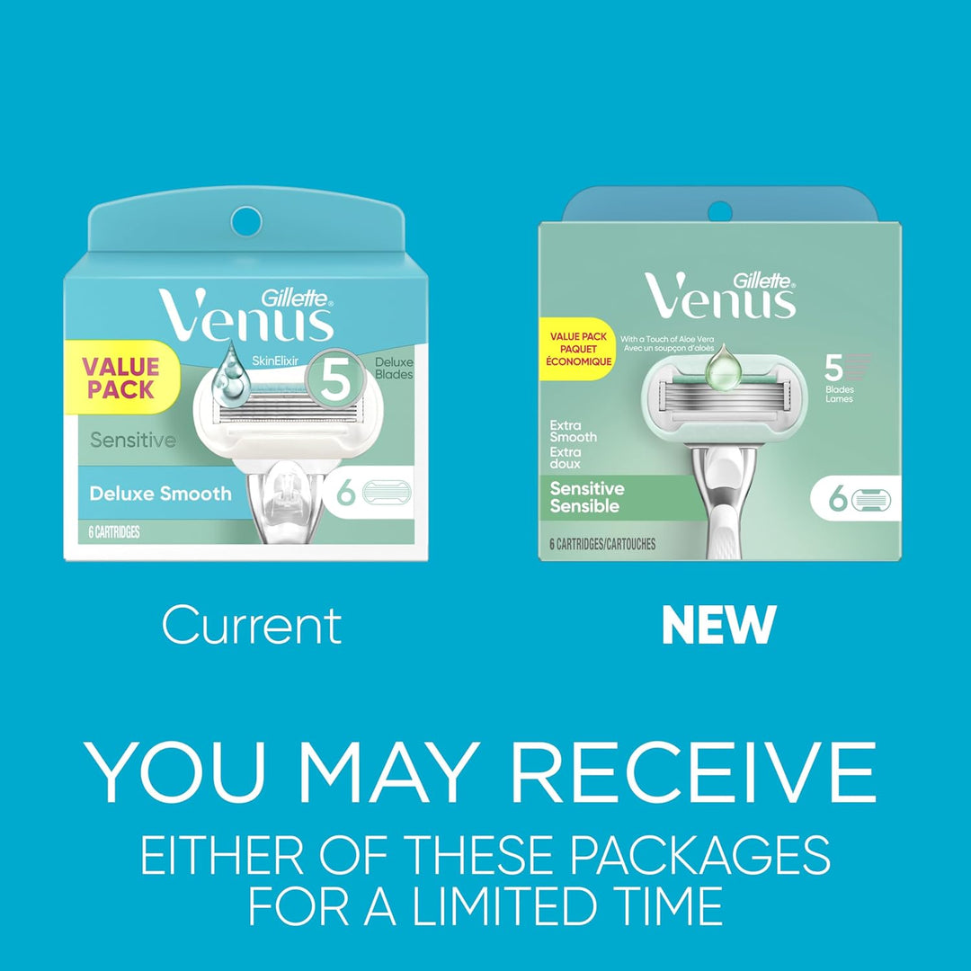 Gillette Venus Recambios de cuchilla de afeitar extra suaves y sens...