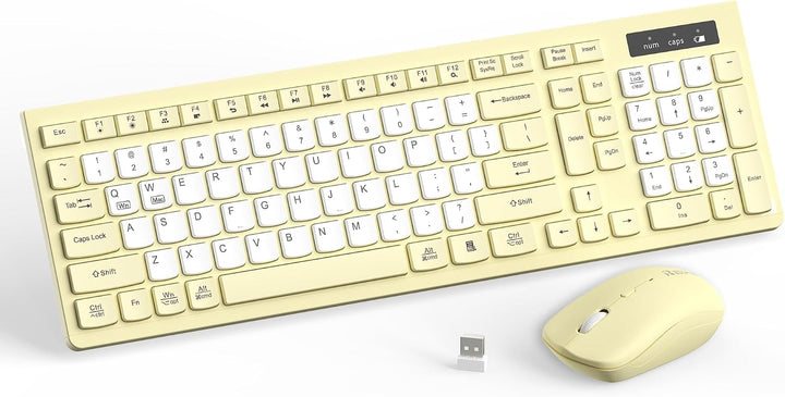 Teclado inalámbrico y mouse combinado silencioso para oficina y hog...
