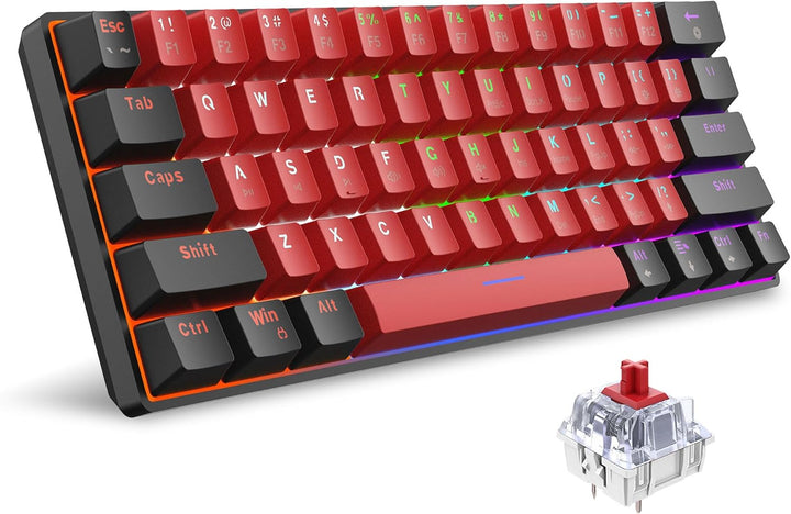 Snpurdiri Teclado Mecánico con Cable al 60%, Mini Teclado para Jueg...