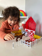 MAGNA-TILES Farm Animals - Juego de construcción magnética de 25 piezas, la marca original de construcción magnética