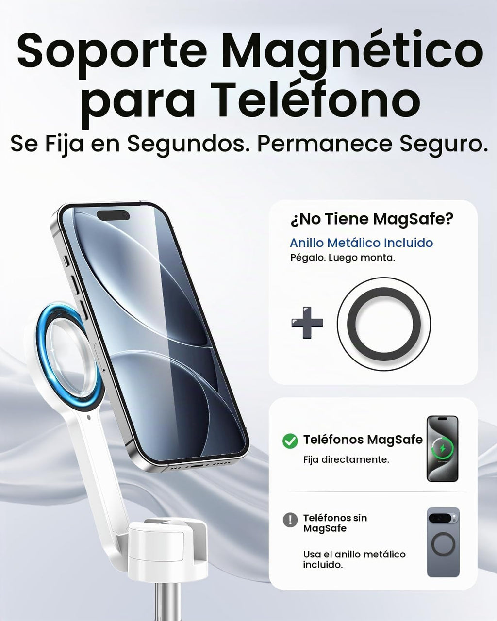 UBeesize Trípode de teléfono MagSafe Selfie Stick de 70 "de apertura