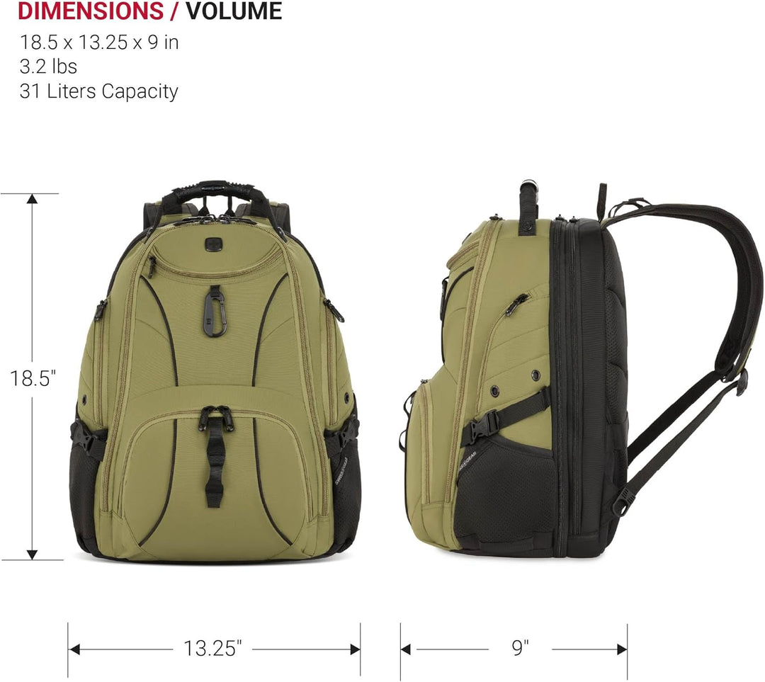 SwissGear 1900, Verde oliva (Olive Branch), 17 pulg.