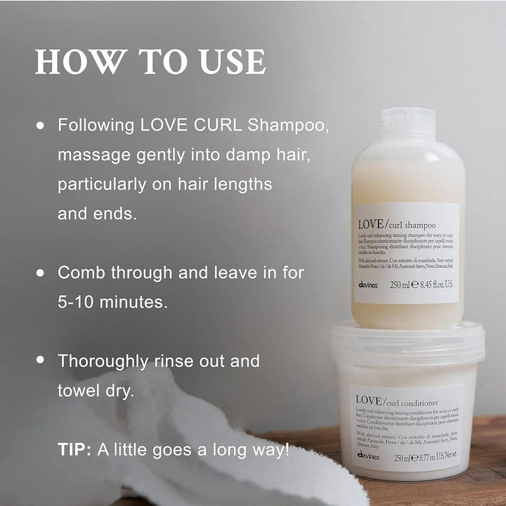 Davines Love - Acondicionador de rizos, mejora y controla el cabell...