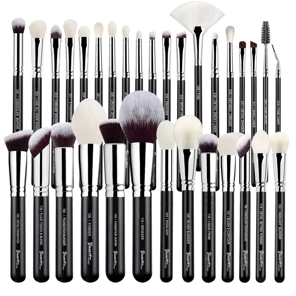 Conjunto de brochas de maquillaje profesional 32 piezas de pelo