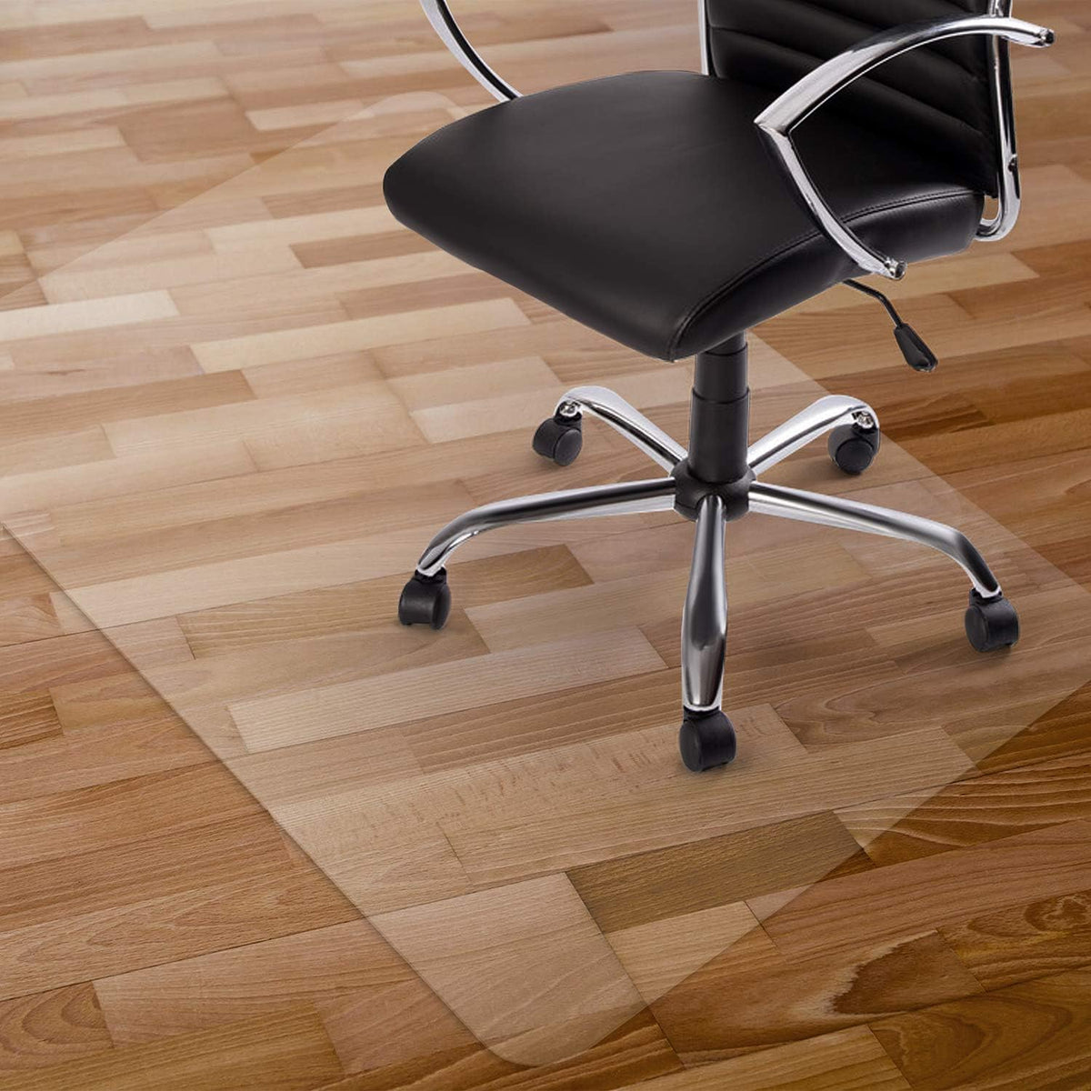 Lámpara Kuyal tapete transparente para silla, uso en suelos duros, 48.0 x 36.0 pulgadas, protector de suelo para oficina u hogar