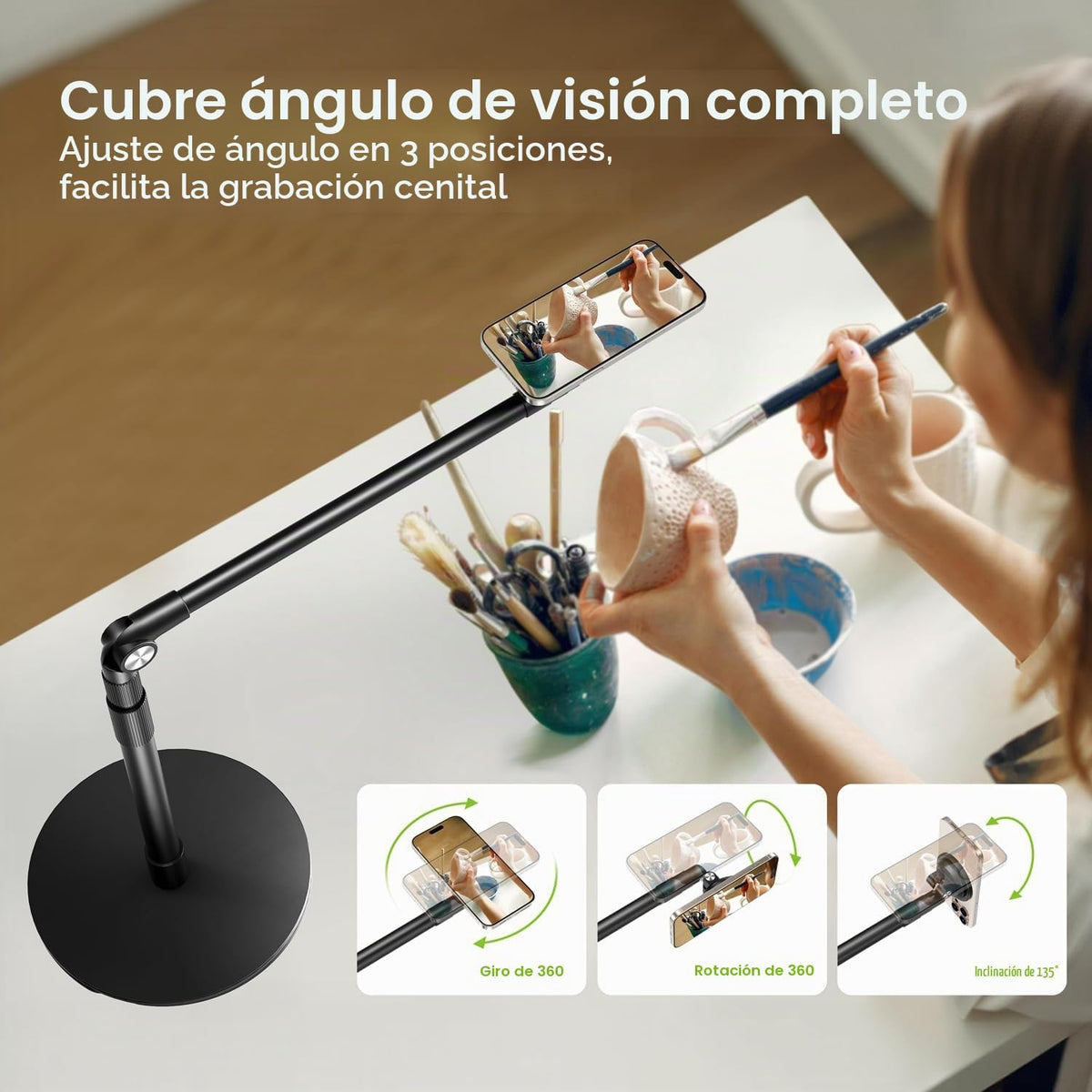 elitehood Trípode de soporte magnético para teléfono para grabación de