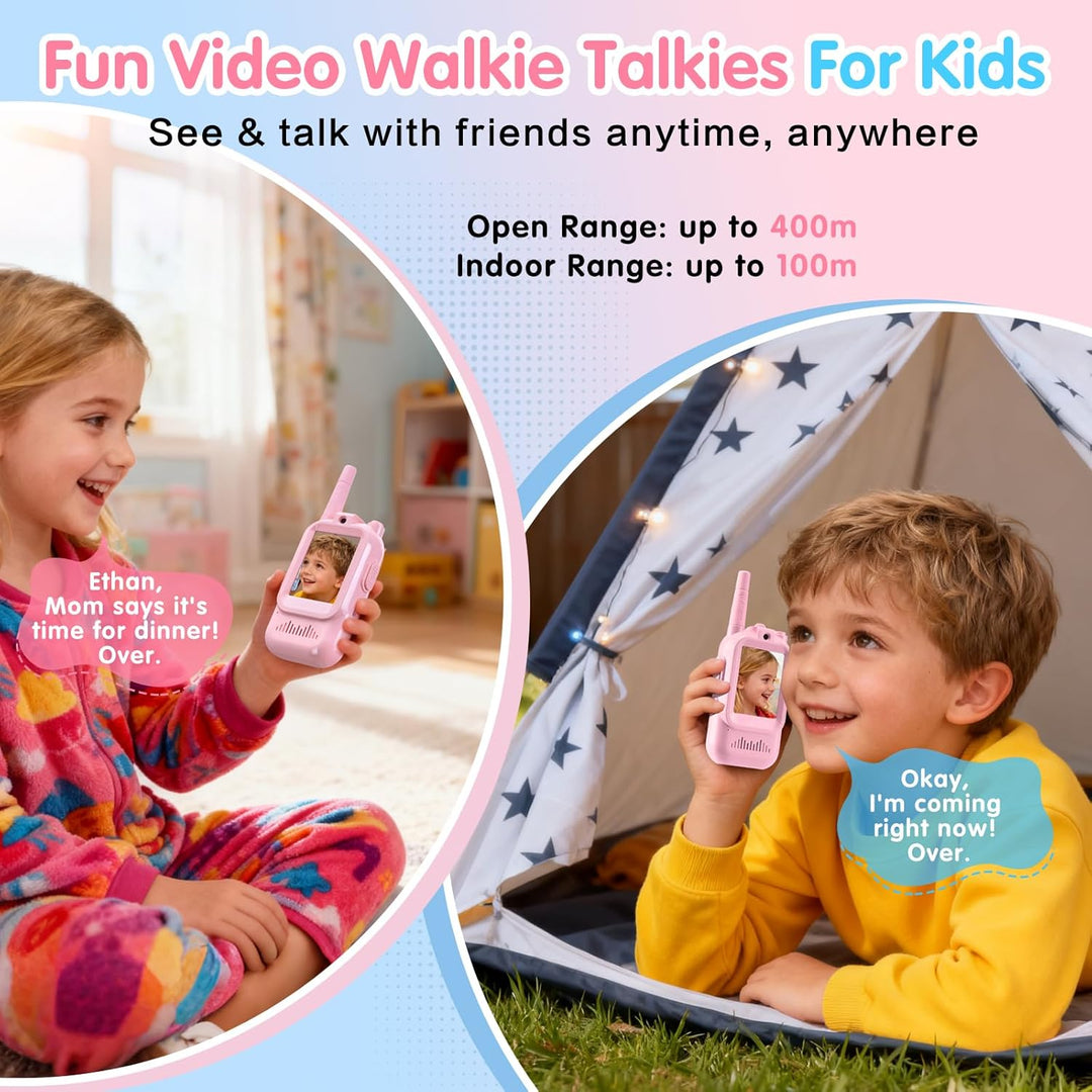 Walkie Talkies de video para niños paquete de 2 walkie