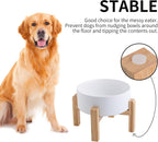 Cuenco de cerámica elevado o elevado para perros de razas pequeñas y medianas, cuenco de agua con soporte, plato de alimentación de mascotas pesado antideslizante de 6 pulgadas, 3.6 tazas