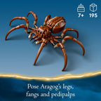LEGO Harry Potter Aragog en el Bosque Prohibido, juego de araña de juguete para niños, juguete coleccionable de Harry Potter con criatura mágica y 2 minifiguras, juguete de Harry Potter para niños y