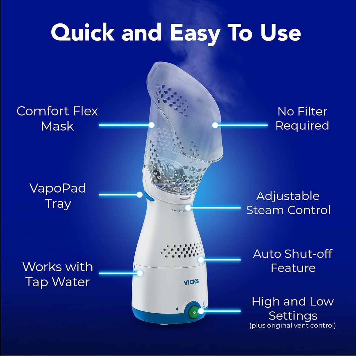 Vicks Inhalador sinusal para alivio sinusal, funciona con VapoPads (1 incluido)