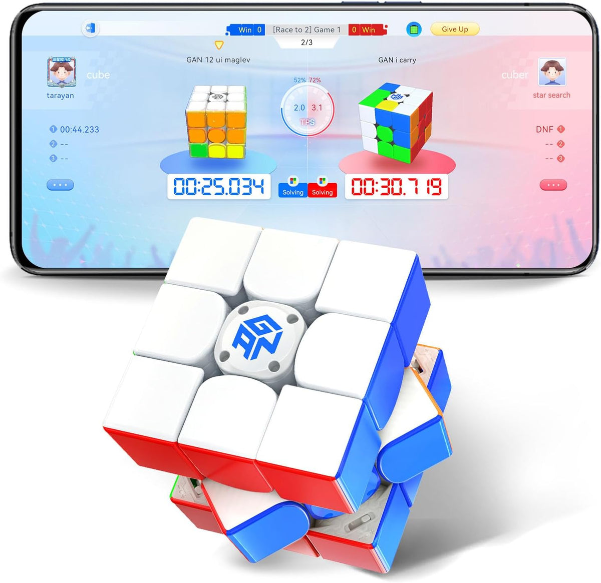 GAN Cubo de velocidad inteligente Maglev de 12 ui con PowerPod GAN