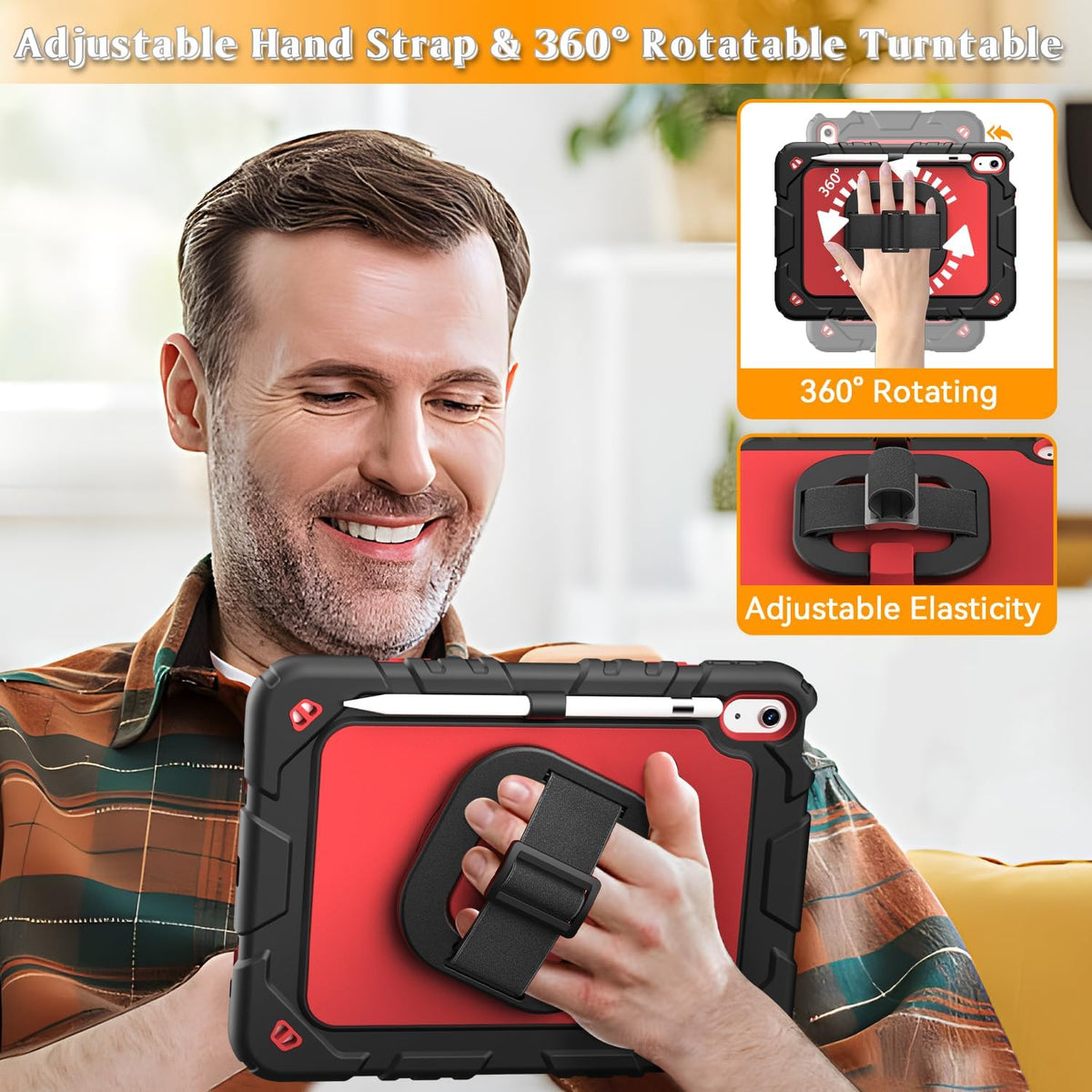 Funda para iPad A16 de 11ª/10ª generación de 11"/10.9", a prueba de golpes
