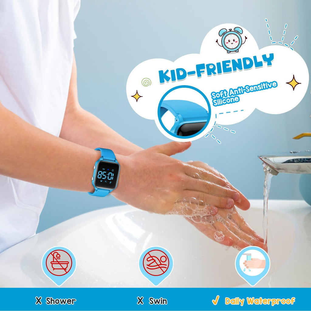 Relojes digitales para niños y niñas, reloj deportivo con rastreador de fitness, podómetro, alarmas, cronómetro, no necesita aplicación, reloj impermeable para niños, regalo para adolescentes