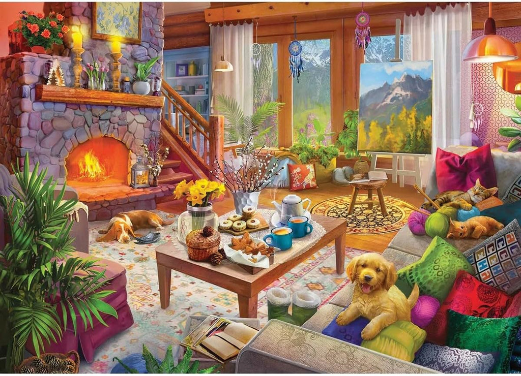 Ravensburger Cozy Cabin Rompecabezas de 1000 Piezas para Adultos - 12000293 - Tooling Artesanal, Fabricado en Alemania, Cada Pieza Encaja Perfectamente