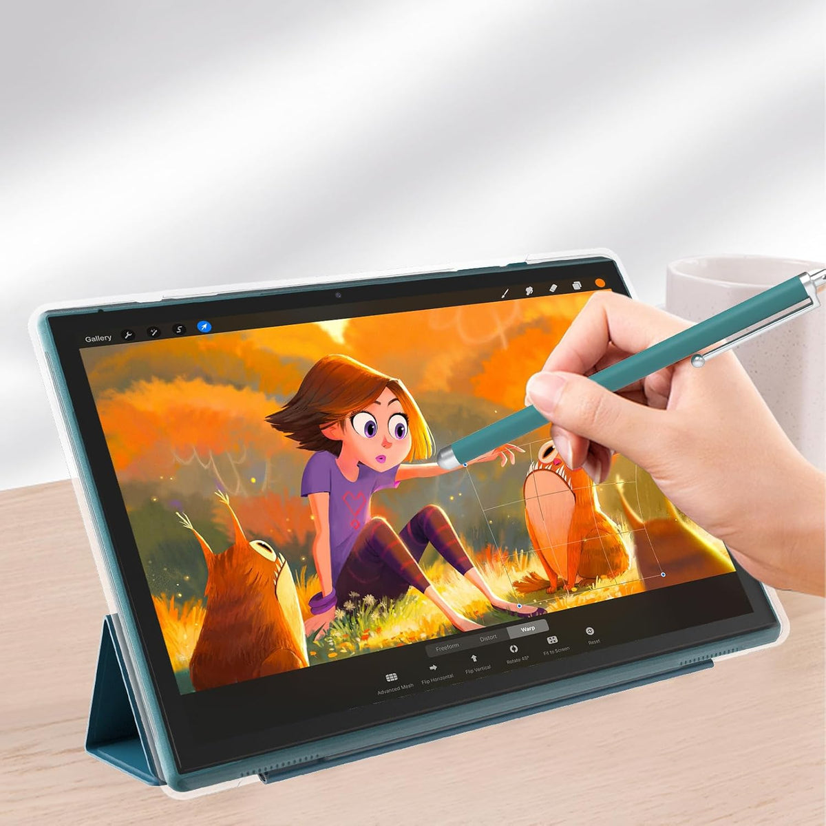 Tableta de 10 pulgadas Android 15 Tablets con estuche Stylus 8GB RA...