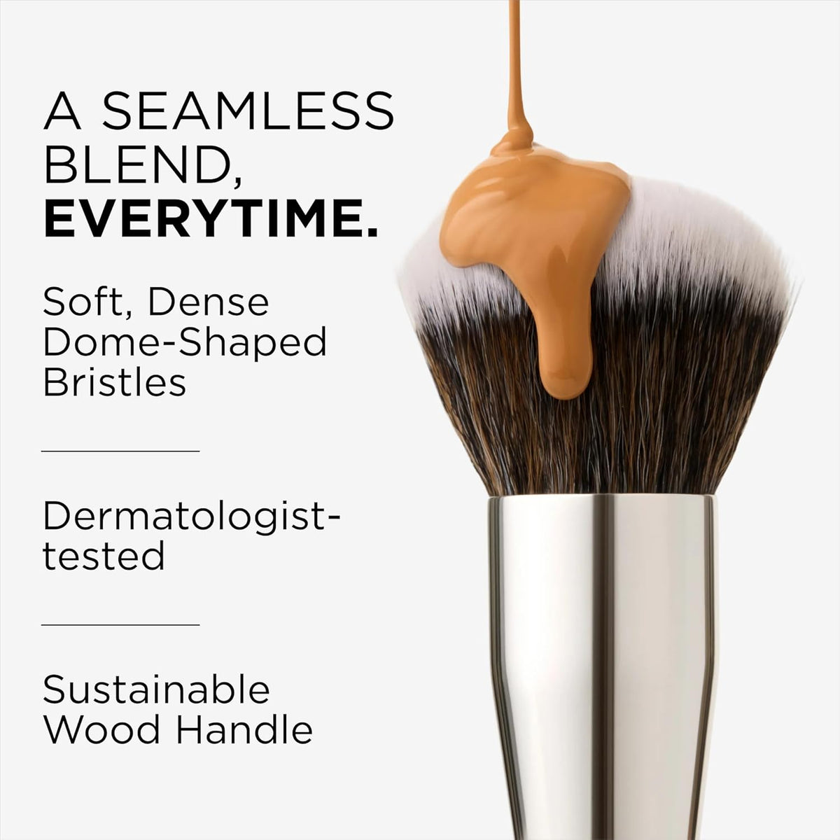 HALEYS Brocha de maquillaje kabuki \u2013 Brocha de base vegana par...